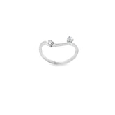 Elegant Silver Ring with Diamonds